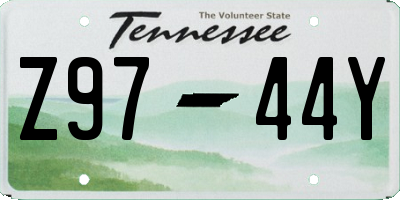 TN license plate Z9744Y
