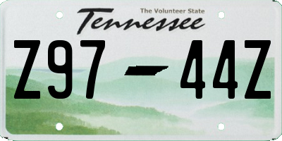 TN license plate Z9744Z