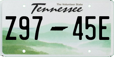 TN license plate Z9745E