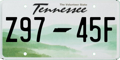 TN license plate Z9745F