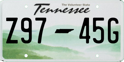 TN license plate Z9745G