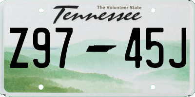 TN license plate Z9745J