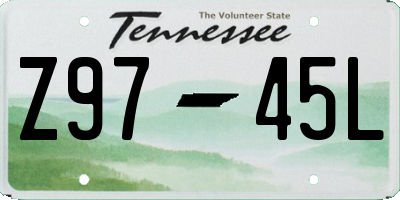 TN license plate Z9745L
