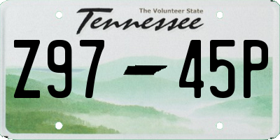 TN license plate Z9745P