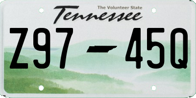 TN license plate Z9745Q