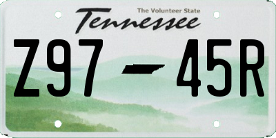 TN license plate Z9745R