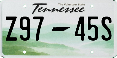 TN license plate Z9745S