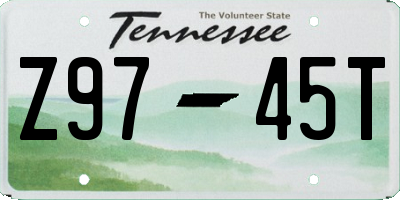 TN license plate Z9745T