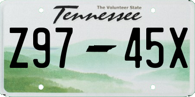 TN license plate Z9745X