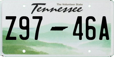 TN license plate Z9746A