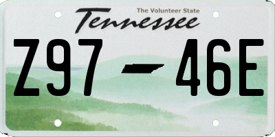 TN license plate Z9746E