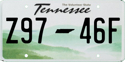 TN license plate Z9746F