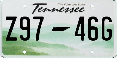 TN license plate Z9746G