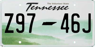 TN license plate Z9746J
