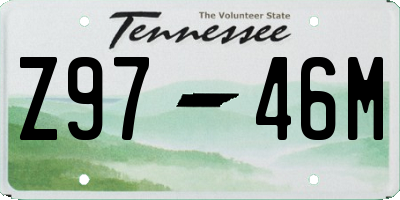 TN license plate Z9746M