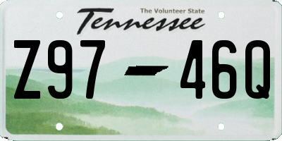 TN license plate Z9746Q