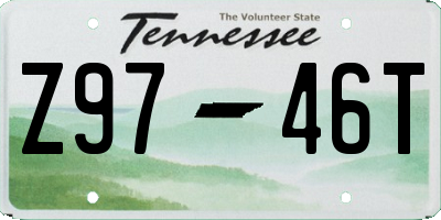 TN license plate Z9746T