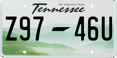 TN license plate Z9746U