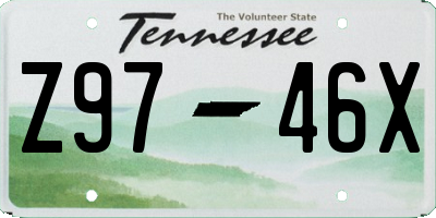 TN license plate Z9746X