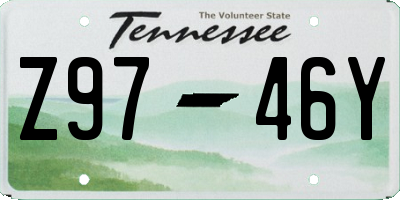 TN license plate Z9746Y