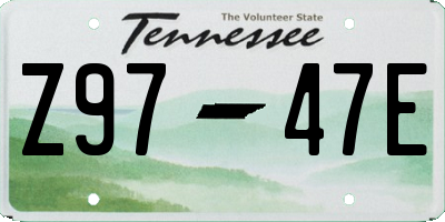 TN license plate Z9747E