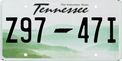 TN license plate Z9747I
