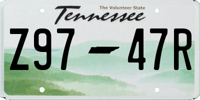 TN license plate Z9747R