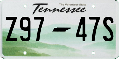 TN license plate Z9747S