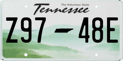TN license plate Z9748E
