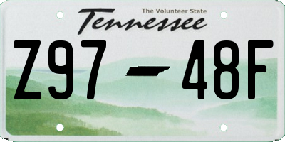 TN license plate Z9748F