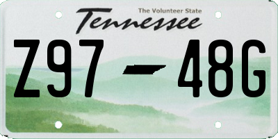 TN license plate Z9748G