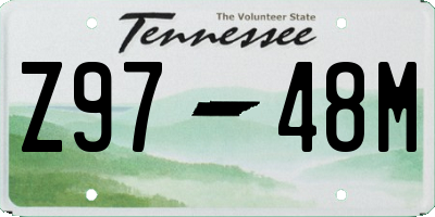 TN license plate Z9748M