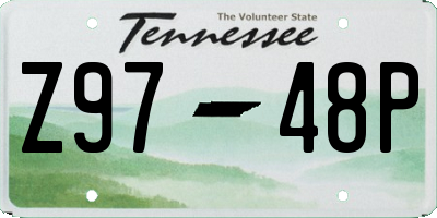 TN license plate Z9748P
