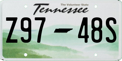TN license plate Z9748S