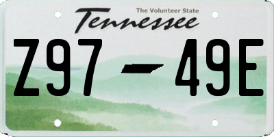 TN license plate Z9749E
