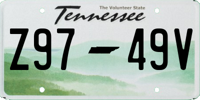 TN license plate Z9749V