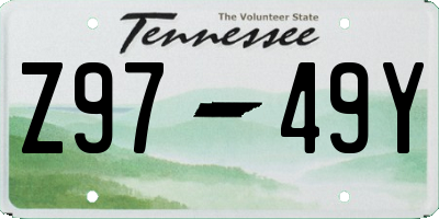 TN license plate Z9749Y