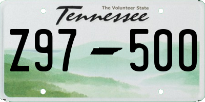 TN license plate Z9750O
