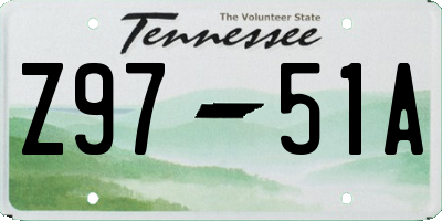 TN license plate Z9751A
