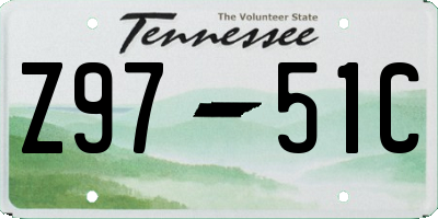 TN license plate Z9751C