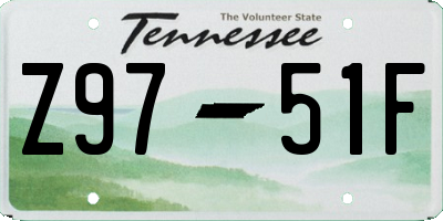 TN license plate Z9751F