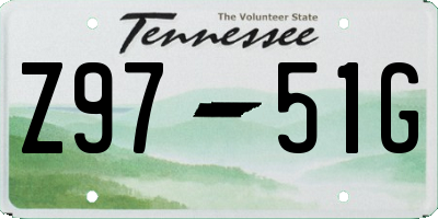 TN license plate Z9751G