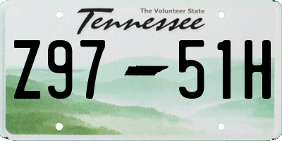TN license plate Z9751H