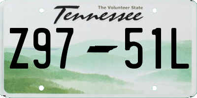 TN license plate Z9751L