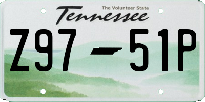 TN license plate Z9751P