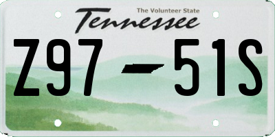 TN license plate Z9751S