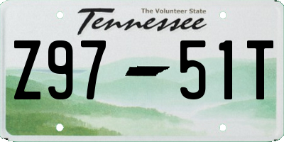 TN license plate Z9751T