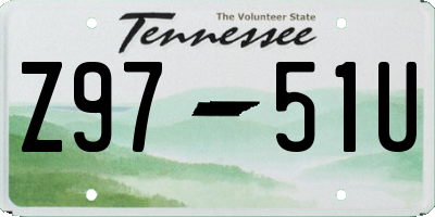 TN license plate Z9751U