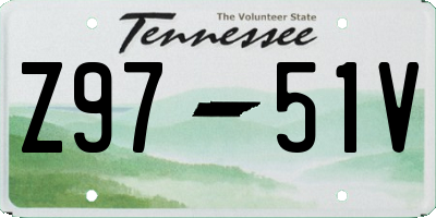 TN license plate Z9751V