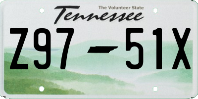 TN license plate Z9751X